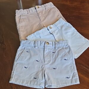 Vineyard Vines Kids Shorts Trio - Tan, Light Blue, and Blue